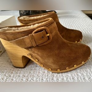 Veronica Beard Dacey Suede Clog sz 40